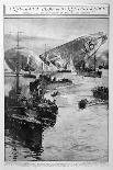 'The Queen Elizabeth off Gibraltar', c1918 (1919)-Charles Dixon-Framed Giclee Print