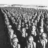 First All Black Combat Division, 93Rd, on Parade after Hike in Sweltering Heat at Fort Huachuca-Charles E^ Steinheimer-Photographic Print