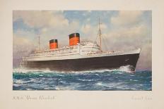 R.M.S. Queen Elizabeth Poster-Charles E. Turner-Mounted Giclee Print