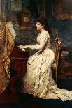 A Young Girl Playing a Piano, 1891-Charles Edouard De Beaumont-Framed Giclee Print