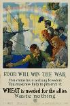 Food Will Win the War Poster-Charles Edward Chambers-Stretched Canvas