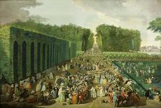 Reception for Ambassadors of Tiphoo-Sahib or Tipu Sultan in the Saint-Cloud Park, 18 August 1788-Charles-Eloi Asselin-Framed Stretched Canvas