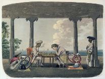 The Chess Match, Engraved by T. Rickards, 1804-Charles Emilius Gold-Framed Giclee Print