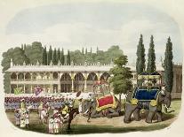 The Palace of Tippoo Sahib for "Oriental Drawings", Pub. 1806-Charles Emilius Gold-Framed Giclee Print