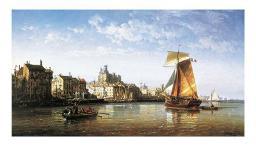 Port Scene, France-Charles Euphrasie Kuwasseg-Art Print