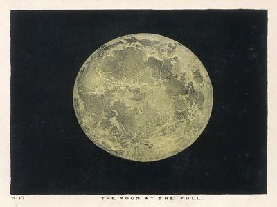  Giant Full Moon Poster, Moon Art Print, Square Full