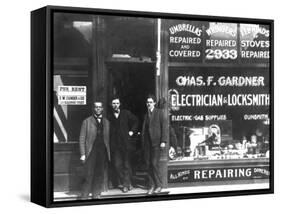 Charles F. Gardner, Electrician and Locksmith-null-Framed Stretched Canvas