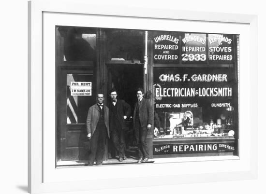 Charles F. Gardner, Electrician and Locksmith-null-Framed Art Print