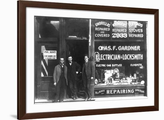 Charles F. Gardner, Electrician and Locksmith-null-Framed Art Print