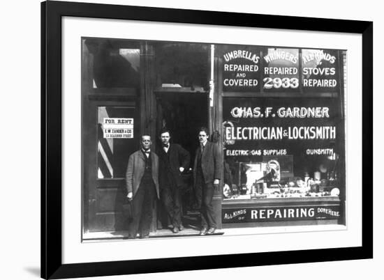 Charles F. Gardner, Electrician and Locksmith-null-Framed Art Print