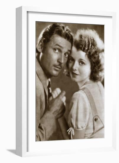 Charles Farrell and Janet Gaynor, American Actors, 1933-null-Framed Giclee Print