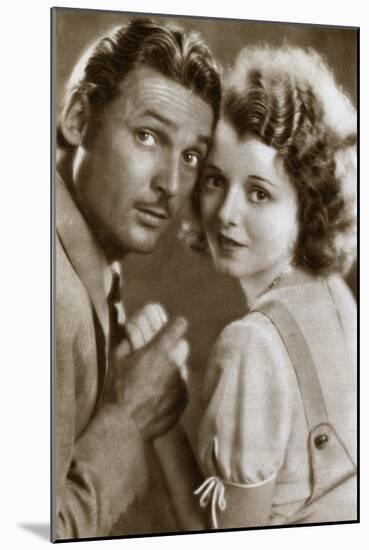 Charles Farrell and Janet Gaynor, American Actors, 1933-null-Mounted Giclee Print