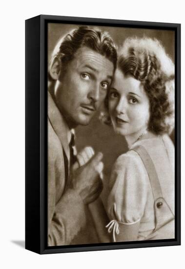 Charles Farrell and Janet Gaynor, American Actors, 1933-null-Framed Stretched Canvas