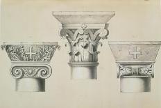 Byzantine Capitals from Columns in the Nave of the Church of St. Demetrius in Thessalonica-Charles Felix Marie Texier-Mounted Giclee Print