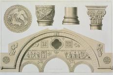 Details of a Sculptured Arch and Columns from St. Sophia's, Trebizond, Published by Day & Son-Charles Felix Marie Texier-Laminated Giclee Print