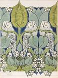 Textile Design for 'Alice in Wonderland' (W/C and Pencil on Paper)-Charles Francis Annesley Voysey-Stretched Canvas