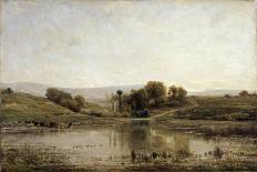 A Pond, 1858-Charles François Daubigny-Giclee Print