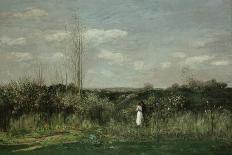 Farm at Kerity, Brittany-Charles-François Daubigny-Framed Stretched Canvas