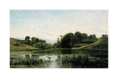 Farm at Kerity, Brittany-Charles-François Daubigny-Framed Stretched Canvas