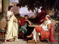 Horace, Virgil and Varius at the House of Maecenas-Charles Francois Jalabert-Stretched Canvas