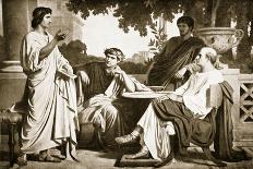 Virgil, Horace and Varius at the House of Maecenas-Charles Francois Jalabert-Mounted Giclee Print
