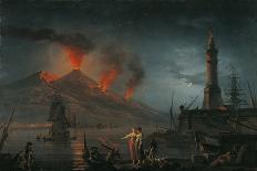 Harbour Scene at Sunset, 18Th Century (Oil on Canvas)-Charles Francois Lacroix de Marseille-Giclee Print