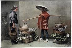 Flower Merchant in Japan, C1890-Charles Gillot-Framed Giclee Print