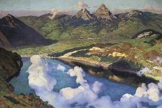 Cradle of the Confederation (Panorama of Lake Lucerne)-Charles Giron-Framed Art Print