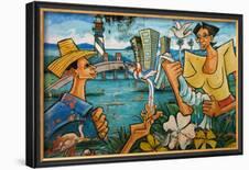Baracoa Mural-Charles Glover-Framed Giclee Print
