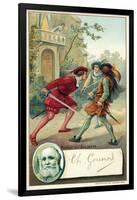 Charles Gounod, French Composer, and a Scene from His Opera Romeo Et Juliette-null-Framed Giclee Print