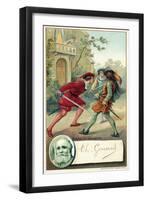 Charles Gounod, French Composer, and a Scene from His Opera Romeo Et Juliette-null-Framed Giclee Print