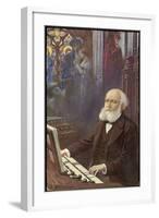 Charles Gounod French Musician and Composer Depicted Composing His Opera Faust-L. Balestrieri-Framed Art Print