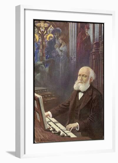 Charles Gounod French Musician and Composer Depicted Composing His Opera Faust-L. Balestrieri-Framed Art Print