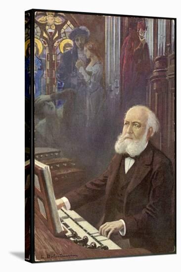 Charles Gounod French Musician and Composer Depicted Composing His Opera Faust-L. Balestrieri-Stretched Canvas