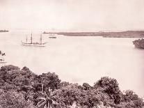 Papeetee Street Scene. Tahiti, Late 1800s-Charles Gustave Spitz-Framed Photographic Print