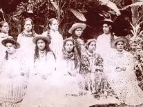 Tahitian Women, Tahiti, Late 1800s-Charles Gustave Spitz-Photographic Print
