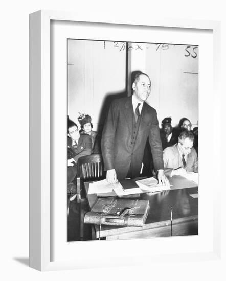 Charles H. Houston of Harvard University, Making a Plea for Use of Central High Auditorium-null-Framed Photographic Print
