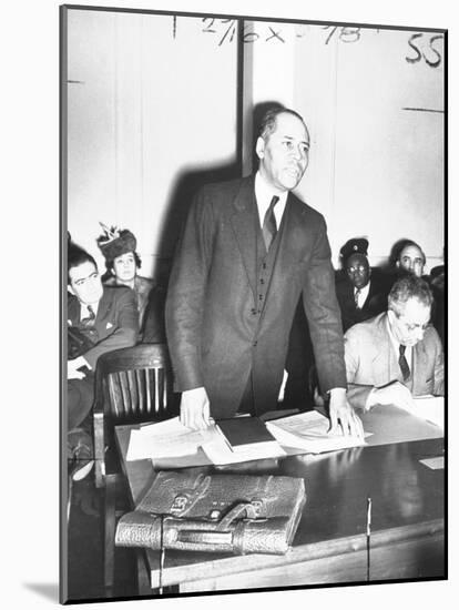 Charles H. Houston of Harvard University, Making a Plea for Use of Central High Auditorium-null-Mounted Photographic Print