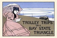 Trolley Trips On A Bay State Triangle-Charles H Woodbury-Stretched Canvas
