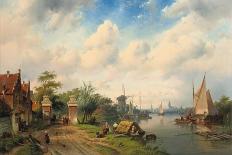 A River Landscape in Summer, 1853-Charles Henri Joseph Leickert-Mounted Giclee Print