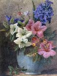 A Vase of Azaleas and Hyacinth-Charles Henry Slater-Framed Stretched Canvas