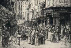 Rue De La Montagne-Ste Genevieve, 1915-Charles Heyman-Framed Stretched Canvas