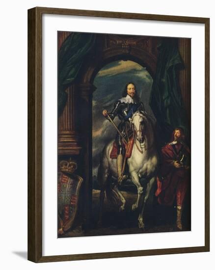 Charles I (1600-1649) with M de St Antoine, 1633, (1913)-Anthony Van Dyck-Framed Giclee Print