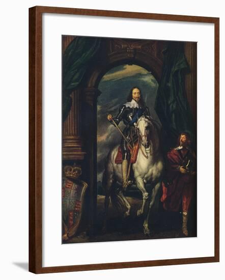 Charles I (1600-1649) with M de St Antoine, 1633, (1913)-Anthony Van Dyck-Framed Giclee Print