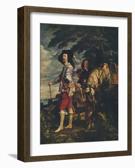 'Charles I at the Hunt', c1635-Anthony Van Dyck-Framed Giclee Print