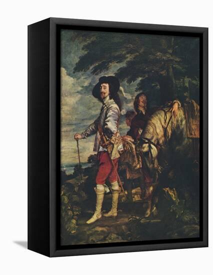 'Charles I at the Hunt', c1635-Anthony Van Dyck-Framed Stretched Canvas