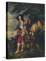 'Charles I at the Hunt', c1635-Anthony Van Dyck-Stretched Canvas