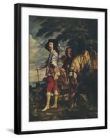 'Charles I at the Hunt', c1635-Anthony Van Dyck-Framed Giclee Print