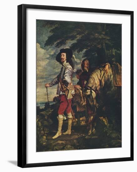 'Charles I at the Hunt', c1635-Anthony Van Dyck-Framed Giclee Print