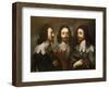 Charles I in Three Positions (1600-49) Painting after Van Dyck-Carlo Maratta or Maratti-Framed Giclee Print